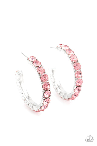 CLASSY Is In Session Pink Hoop Earring