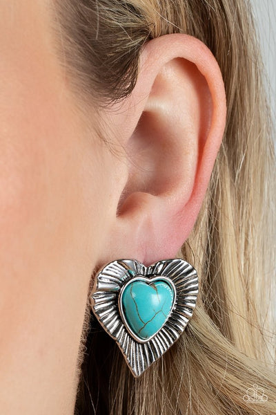Rustic Romance Blue Post Earring