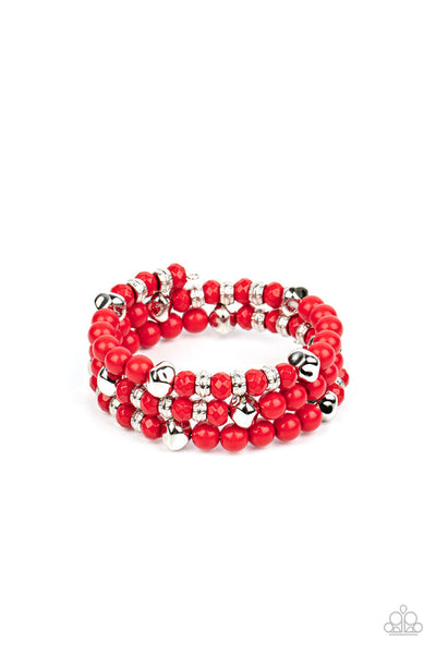 Colorfully Coiled Red Bracelet