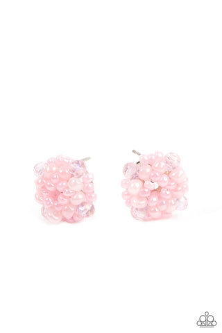 Bunches Of Bubbly Pink Post Earring