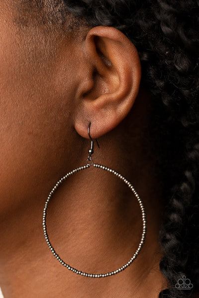 Basically Beaded Black Earring