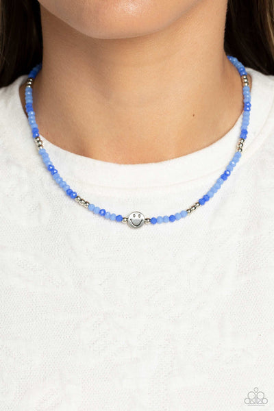 Beaming Bling Blue Necklace