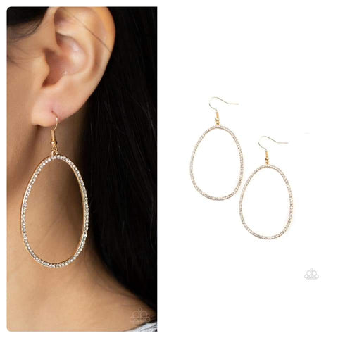 OVAL-ruled! Gold Earring