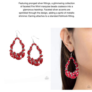Tenacious Treasure Red Earring