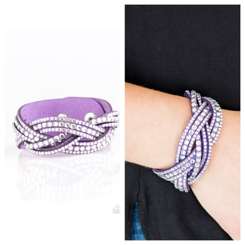 Bring On The Bling Purple Bracelet