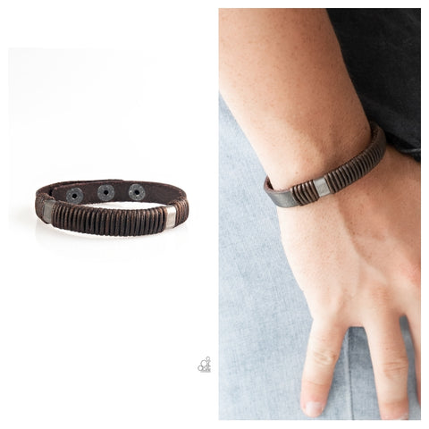 What Happens On The Road Brown Urban Bracelet