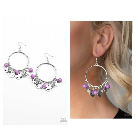 Chroma Chimes Purple Earring