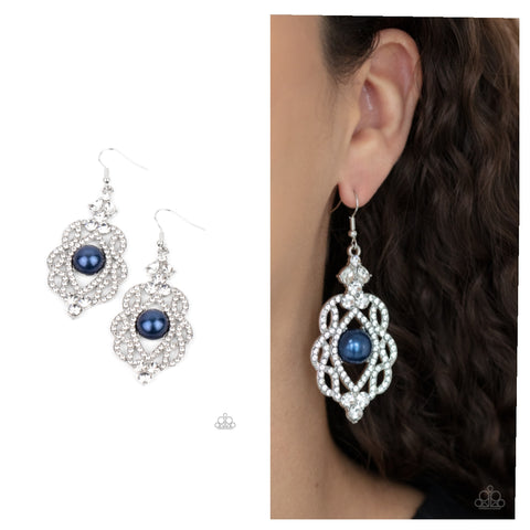 Rhinestone Renaissance Blue Earring