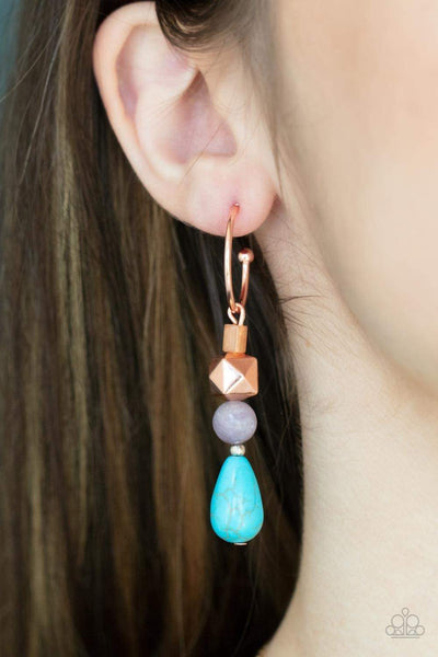 Boulevard Stroll Copper Hoop Earring